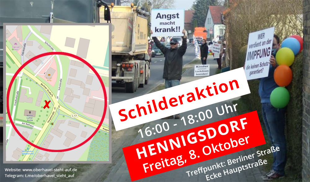 08.10.2021 Schilderaktion in Hennigsdorf