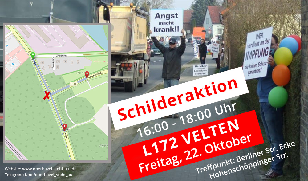 22.10.2021 Schilderaktion in Velten