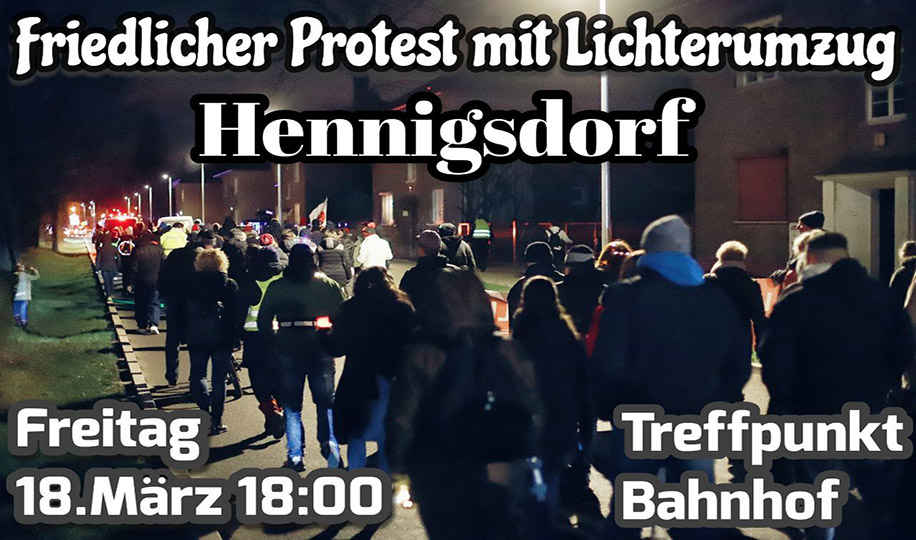 18.03.2022 Friedlicher Protest in Hennigsdorf